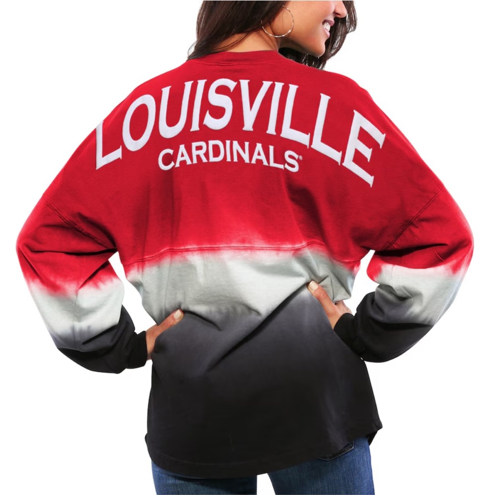 Spirit Jersey‎ University of Louisville Red Black White Tie Shirt. Size Medium.